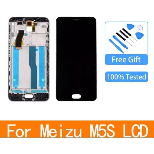 5.2" With Frame LCD For MEIZU M5S LCD Display Touch Screen Digitizer Assembly Free Tools For MEIZU M5S M612H M612M LCD