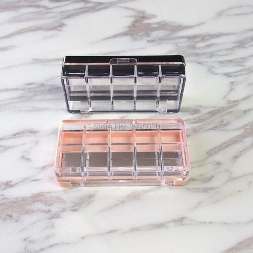 10 Grids Eyeshadow Case Pressed Lipstick Pallet Container Empty Cosmetic Case Lip Gel Lip Gloss Packing Box F353