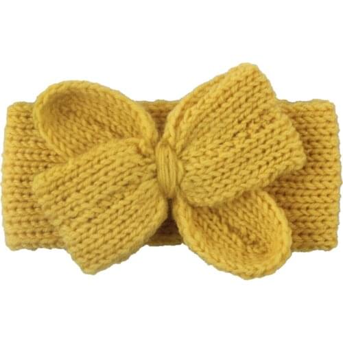 11pcs/lot Crochet Knot Bow Headband Turban Knitted Winter Warm Headband Baby Girl Hair Accessory