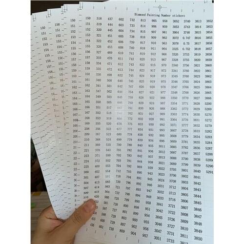 Diamond Painting Accessories 546 grids Number stickers for 5D Diamond painting Storage Box Diamond Embroidery tools