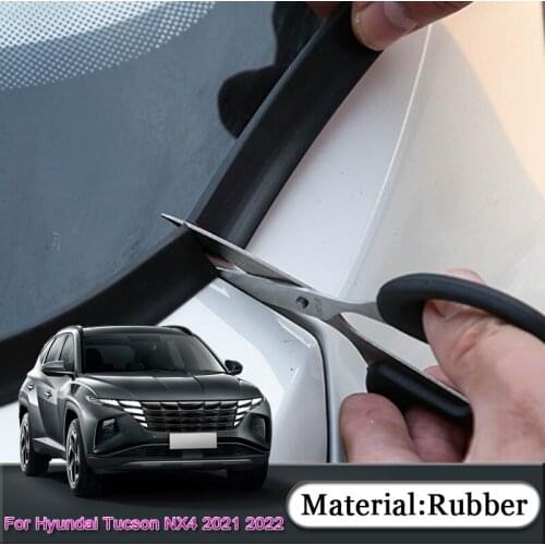 Car Rubber Seal Strip Windshied Spoiler Filler Protect Edge Weatherstrip Strips Sticker Accessories For Hyundai Tucson 2021 2022