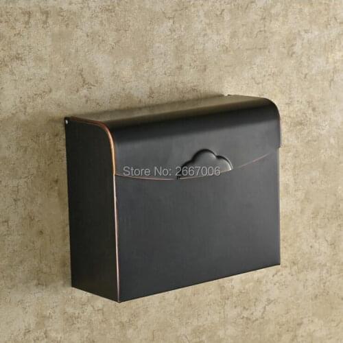 Free Shipping High Quality Waterproof Rectangle Paper Holder Antique Brass Black Bronze Tissue Box Mobile Phone Holder ZR2329