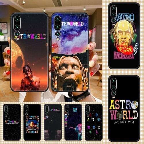 Travis Scott Astroworld Phone case For Huawei P Mate P10 P20 P30 P40 10 20 Smart Z Pro Lite 2019 black 3D prime tpu shell trend