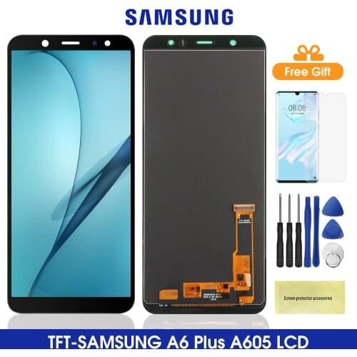A6+ LCD For Samsung Galaxy A6 Plus 2018 LCD Display Touch Screen Digitizer Parts For Samsung A605 A605F A605FN LCD