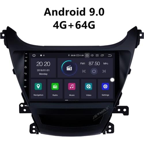 JSTMAX 9'' Android 9.0 4G + 64G ISP Screen Car DVD Radio Stereo Player For Hyundai Elantra Avante 2014 2015 Radio