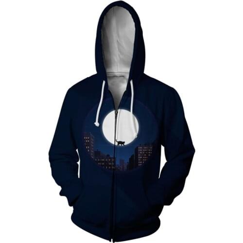 JUMEAST Hoodie Man Zipper 3D Regular Printed Magic Style Zipper Hooded for Men Long-sleeved Hooded Sweatshirt S-7XL Streetwear