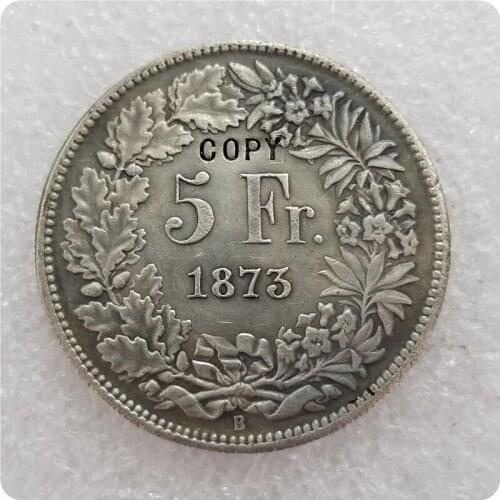 1873-B Switzerland 5 Francs COIN COPY