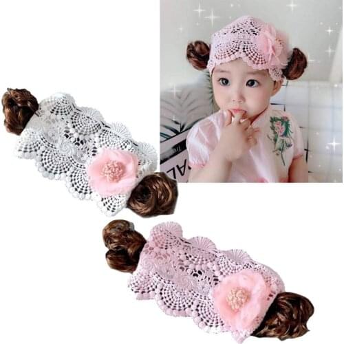 Creative Baby Girl Headband Bangs Curly Wig Hairband for Toddler Infant Photography Props Hair Accessory
