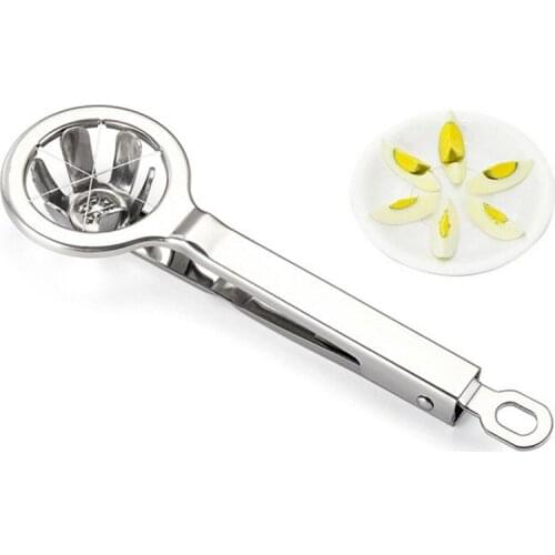 Stainless Steel Kitchen Egg Slicer Egg Tool Apple Cutter Hard Boil Egg Poacher Half Equal Segments Egg Divider