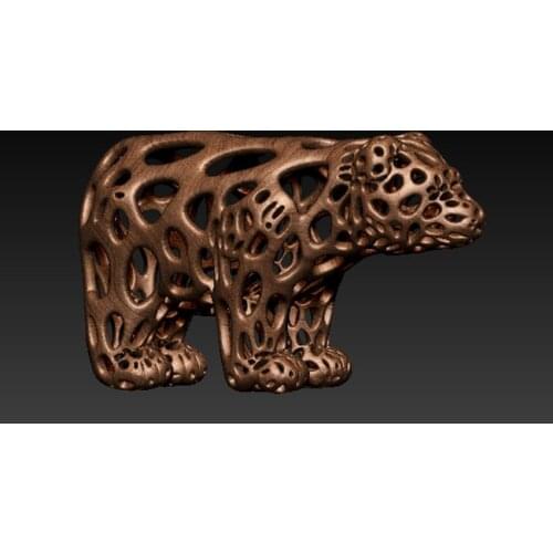 3D model for cnc or 3D printers in STL file format- Hollowed bear