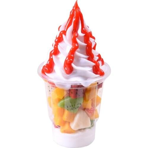 Simulation Sundae Ice Cream Sample Fruit Sundae Model Fake Ice Cream Sundae Props For Window Display Artificial sundae moulds