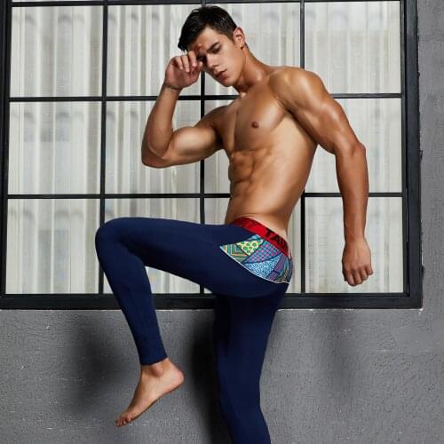 Mens long underwear Autumn and winter new Young men Stretch Slim Plus cashmere long trousers mens tight underwear