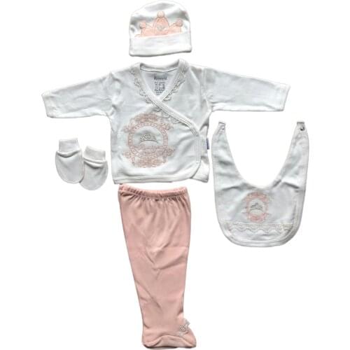 New Season Baby Girl 5 Piece The Zibin Team Miniworld New Born Set embroidery pattern
