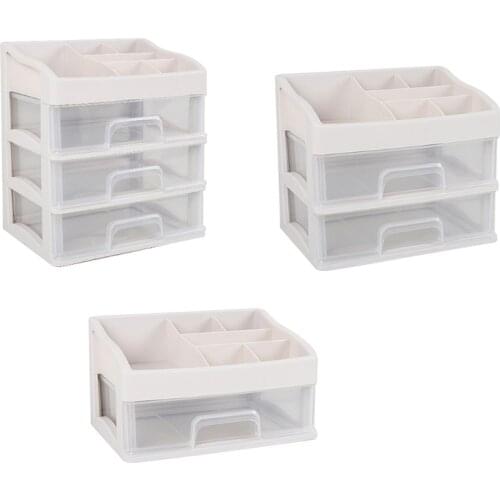 Makeup Organiser with Drawers Clear Cosmetic Display Table Storage Box Case Lipsticks Brushes Holder 85DB