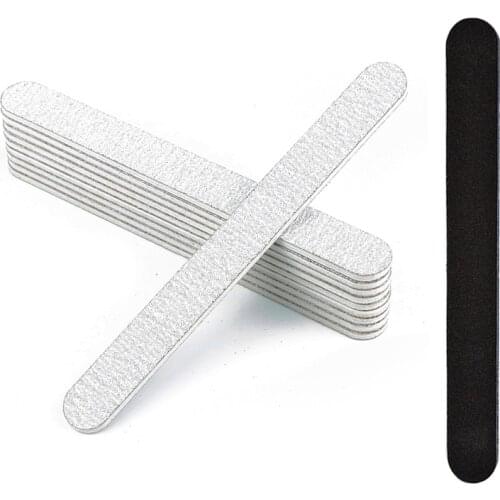 10 x Nail Files 100/180 Grey Round Nail Art Acrylic UV Gel Tips File Sanding Tools For Salon Pedicure Manicure Set