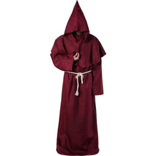 3Pcs/Set Oversized Hooded Unisex Cape Long Sleeve Cloak Floor-Length Halloween Cape Cosplay Costume Wine/coffee/black