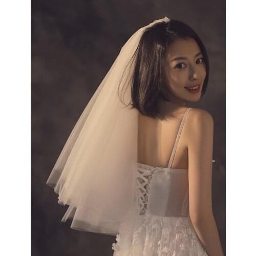 Ivory Wedding Veil with Gold Comb 2021 New Arrival Free Shipping Bridal Veils High Quality Wedding Accessories