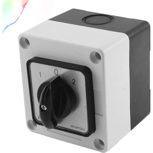 Ui 660V Ith 20A 3 Position Rotary Cam Changeover Switch w Control Box