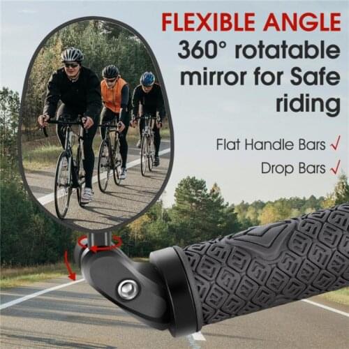 WEST BIKING Bicycle Large Frame Rearview Mirror Mountain Road Bike Vehicle Warning Mirror Foldable Universal Cycling Mirror