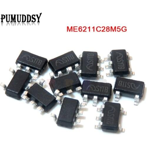 10PCS ME6211C28M5G SOT23-5 ME6211 SOT23 LDO Regulator IC 2.8V