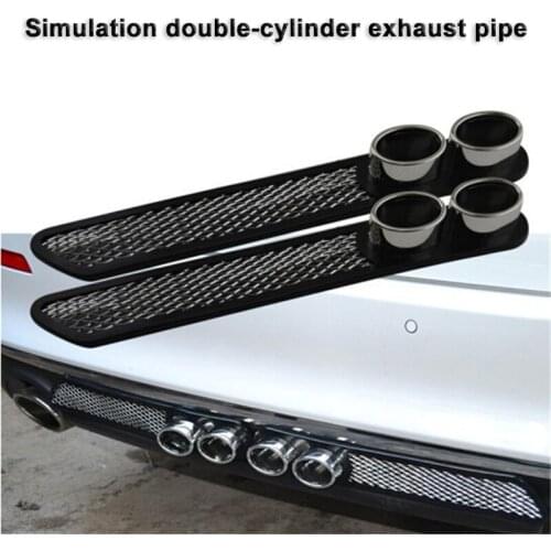2PCS Universal Auto Car False Vent Throat Ventilation Sticker Air Intake Exhaust Pipe Mouth Decoration Sticker Exterior
