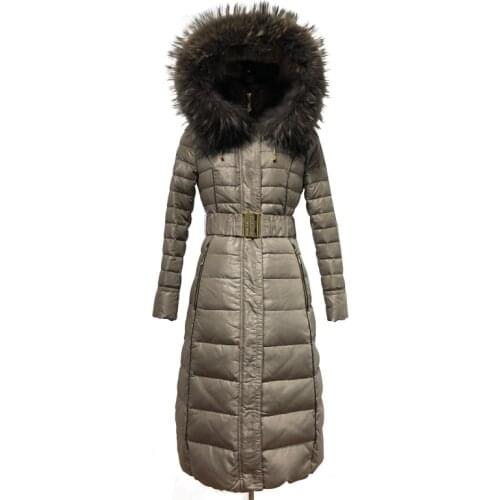 Royalcat 2020 winter jacket women duck down jackets slim X-long Real Fur Hood thickened hooded down outerwear coats womens parka