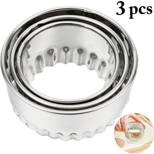 3Pcs/Set Dumpling Skin Cutter Stainless Steel Round Dumpling Cutter Dumpling Tool Kitchen Gadget DIY Baking Tools Accessories