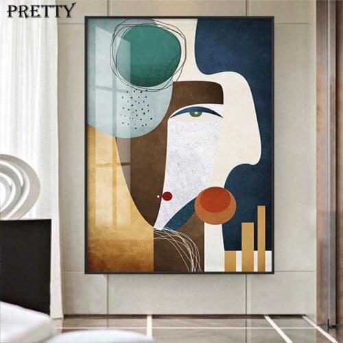 Abstract Figure Geometric Canvas Painting Living Room Modern Wall Art Posters and Prints Creativity Home Decoration Painting
