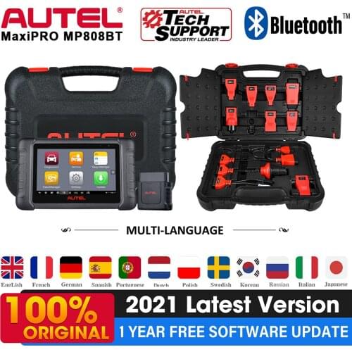 Autel MaxiPRO MP808BT 2021 Newest Wireless Diagnostic Tool OBD2 Scanner with Active Test, 30+ Services,Upgrade Version of MP808K
