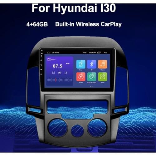 9 Inch Car Radio For Hyundai I30 2006 2007 2008 2009 2010 2011 Android 10.0 No 2 Din Player Multimedia Touch IPS Screen Carplay