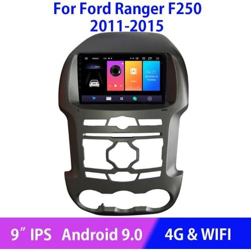 Android 9.0 Car Radio Multimedia Video Player GPS Navigation For Ford Ranger F250 2011 2012 2013 2014 2015 No 2Din 2 Din DVD BT