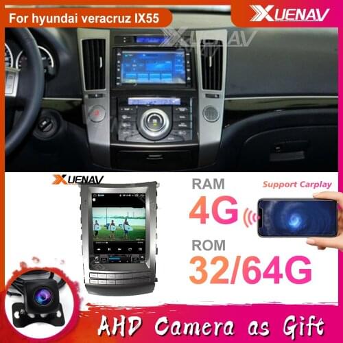 Tesla vertical screen car radio for hyundai veracruz IX55 car dvd player for hyundai 2008 2009 2010 2011 2012 tesla style IX55