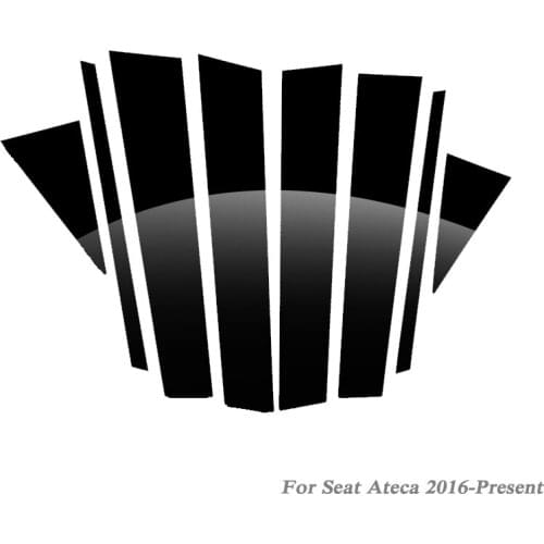 Car-styling 8PCS For Seat Ateca 2016-Present Car Window Center Pillar Sticker Trim External Decoration Films Auto Accessory