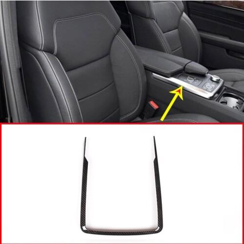 Carbon Fiber ABS Central Control Multimedia Mode Decoration Frame Trim For Mercedes Benz GLE GLS ML GL Class W166 2013-2019