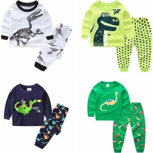 Children Pajama Sets Cartoon Sleepwear Kids Pyjamas For Boys Girls Long Sleeve Pijamas For Child Cotton Clothes 2-7 Years P015