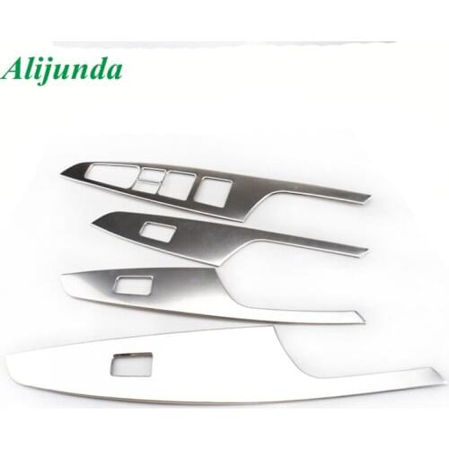 FOR Hyundai Tucson 2015 2016 2017 accessories 4X car stainless steel inner door lifter panel sticker