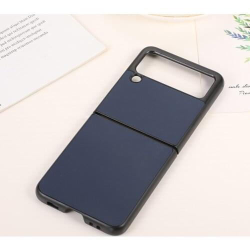 For Samsung Z Flip3 Galaxy Conque Leather Cowhide Lamb Pattern Protective Cover for Galaxy ZFlip 3 Samsung Business Cases