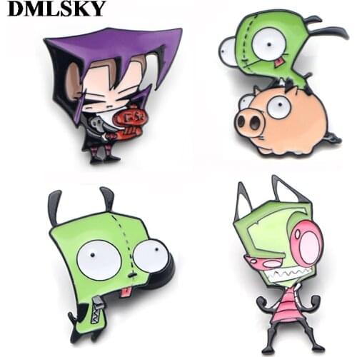 DMLSKY creative theme Brooch Cartoon Enamel Pins For Women Men Backpack Pins Personality Kids Pin Charm Jewelry M3592
