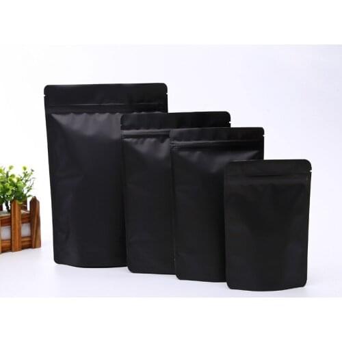 Ferimo 100pcs High grade frosted food Ziplock bag Thickened self supporting zipper bags Tea snacks sealed aluminum foil baggies