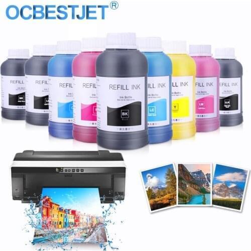 9 Color Pigment Ink Bottle For Epson L362 L800 T50 T60 P50 P60 1390 1400 1410 Inkjet Printer Ink Water-Proof Pigment Ink