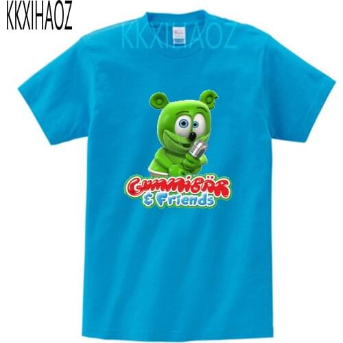 Printed T Shirts Cotton Crew Neck Tshirt I'M A Gummy Bear Short-Sleeve Shirts For Kids Boys And Girls Like Animation T Shirt