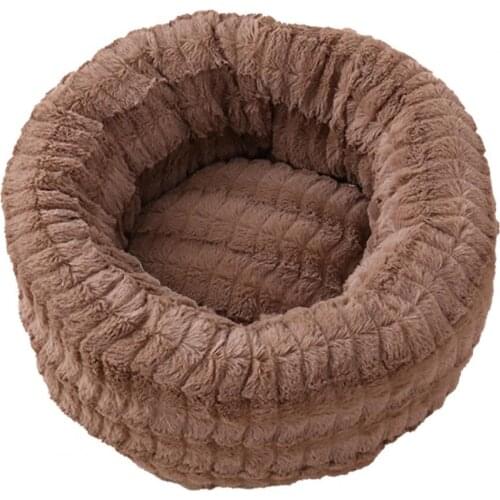 Pet Nest Round Keep Warmth Wear-resistant Cute Pet Dogs Cats Basin Style Nest for Winter