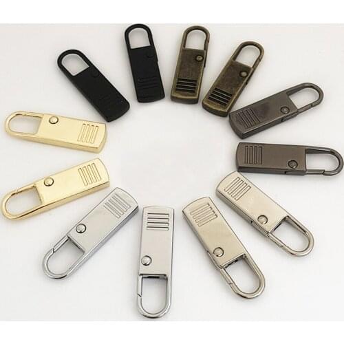 2pcs Zipper Sliders Kit Universal Instant Metal Zipper Lightning Repair Pull For Diy Sewing Accessories Kits Rescue Zipper