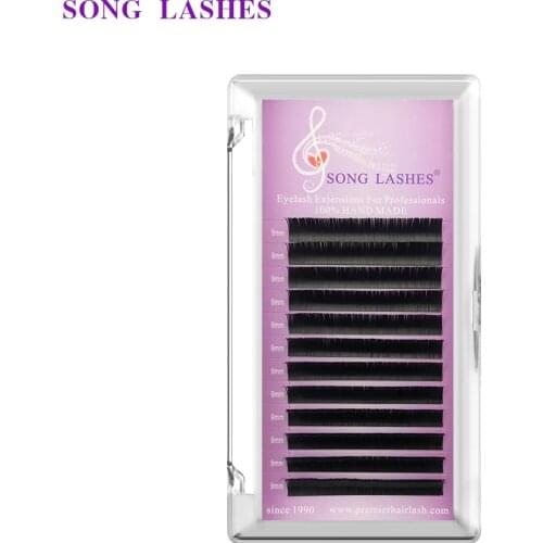 SONG LASHES Ellipse Flat False Eyelash Extensions Flat Roots Saving Time Recommended by Technicians CC curl lashes eyelash