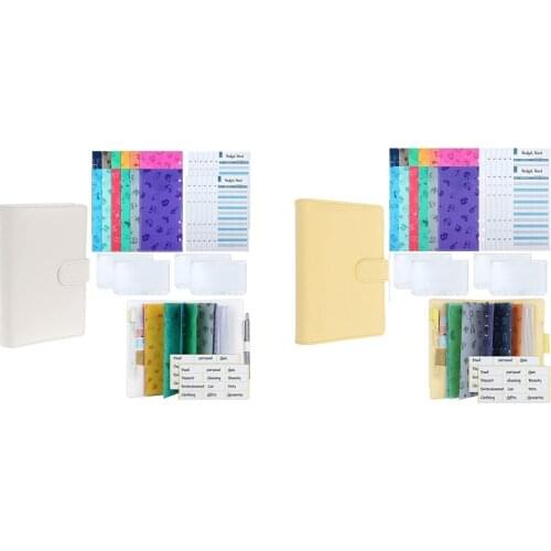 Budget Storage Binder PU Leather Cash Envelope System Set,For Storing Cash, Coins, Checks, Receipts, Cash Handling