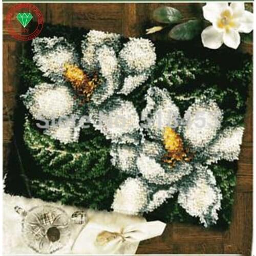 Needlework Latch hook rug kits Flower karpet Handmade carpet Knitting cross-stitch Carpet embroidery stitch thread cushion