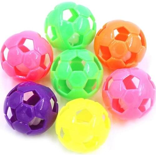 5PCS/Set Football Cat Toy Funny Hollow Out Plastic Cat Chase Toy Cat PlayToy Random Color Pet Kitten Interaction Supplies