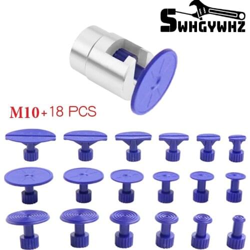 M10 set Car Aluminum Alloy Dent Repair Puller Head Adapter Screw Tips for Slide Hammer and Pulling Tab M10 and Glue Tabs