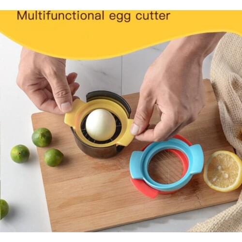 New Multifunctional Egg Cutter Fruit Vegetable 3 In1 Egg Cutter Egg Slicers Kitchen Accessories Slicing Cooking Gadgets Dropship