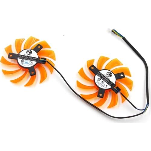 Neue Orignal 75mm Grafikkarte Dual Fan PLD08010S12HH 40mm 12 V 0,35A 4Pin fur msi gtx 560 570 580 r6770 r6870 r6950 twin frozr i